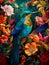 Colorful Hummingbird flying illustration.
