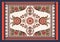 Colorful hungarian vector design for rug, towel, carpet, textile, fabric, cover. Bright floral stylized decorative