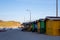 Colorful huts on the beach in the early morning