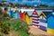 Colorful huts in Brighton Beach on a sunny morning, Australia