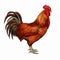 Colorful Hyper-realistic Rooster Illustration For 2d Game Art