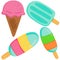 Colorful Ice Cream Dessert Illustration vector Clipart