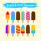 Colorful icon popsicle ice cream