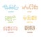 Colorful Icon Room Furniture Outline. Vector
