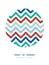 Colorful ikat chevron frame circle decor pattern