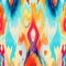 Colorful Ikat-style Painting With Pattern Explosion