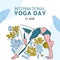 Colorful Illustrated International Yoga Day Instagram Post