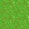Colorful illustrated seamless background, green repeat pattern
