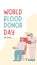 Colorful Illustrated World Blood Donor Day Instagram Story
