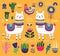 Colorful illustration with llama