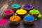 Colorful Indian powder paints