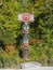 Colorful indian totems in stanley park vancouver canada