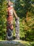 Colorful indian totems in stanley park vancouver canada