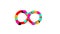 Colorful infinity symbol.
