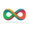 Colorful infinity symbol