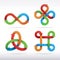 Colorful infinity Symbol icons.