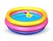 Colorful inflatable pool with a floating duck