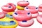 Colorful inflatable swim rings