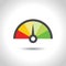 Colorful Info-graphic gauge element. Vector illustration. Speedometer icon