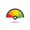 Colorful Info-graphic gauge element. Vector illustration. Speedometer icon