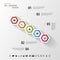 Colorful infographic with hexagons. Business template. Vector