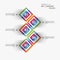 Colorful infographic template. 3d squares. Vector