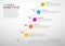 Colorful Infographic timeline report template with droplet bubbles pins