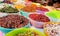 Colorful ingredients of Varanasi Paan that is sweet betel of banaras, India