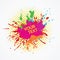 Colorful ink splashes with copyspace