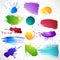 Colorful ink splats