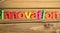 Colorful innovation word