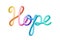 Colorful inscription 'Hope'