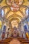 The colorful interior of the Church of St Francesco of Paola, Milan, Italy