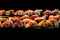 Colorful Intricate Platter sushi rolls. Generate Ai