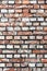 Colorful irregular brick wall texture or background