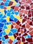 Colorful irregular geometric stone wall texture background