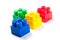 Colorful isolated building blocks toy