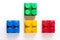 Colorful isolated building blocks toy