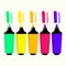 Colorful isolated Highlighter business stationary equipment