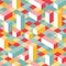 Colorful Isometric Seamless Pattern