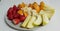 Colorful israeli healthy fruits plate