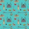 Colorful Istanbul tourist vector seamless pattern