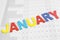 Colorful January month on calendar paper