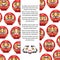 Colorful japanese daruma dolls poster