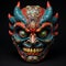 Colorful Japanese Dragon Mask Inspired By Todd Schorr