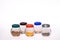 Colorful jars with exotic spic