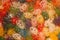 Colorful Jellybean background with waterspots