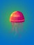 Colorful jellyfish in polygonal style
