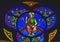 Colorful Jesus Christ Stained Glass Cathedral Church Bayeux Normandy France