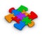 Colorful jigsaw piece